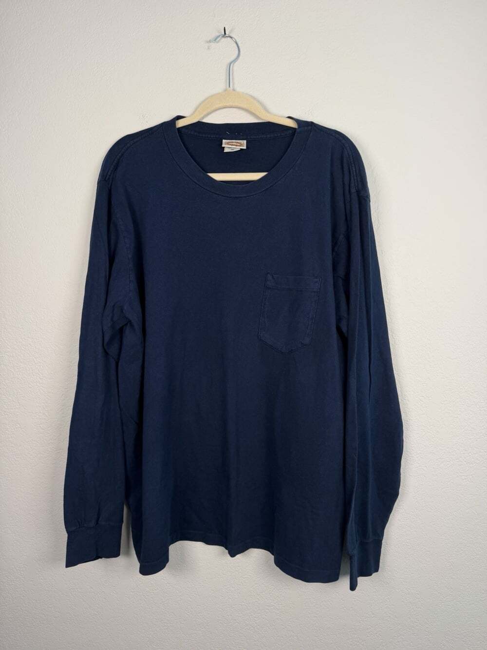 Vintage Banana Republic Early Mill Valley Coat Of Bananas Tag Long Sleeve Navy
